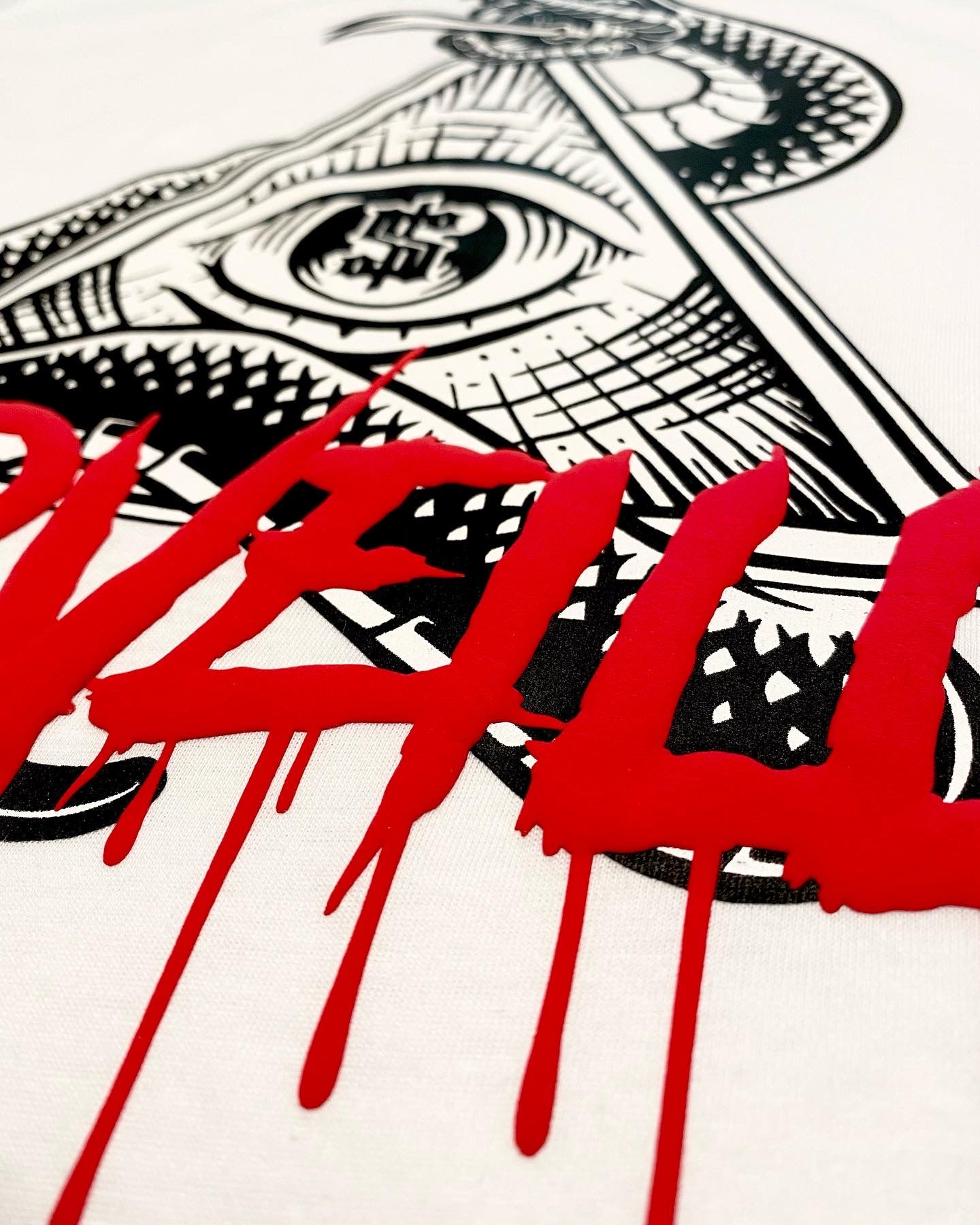 OG "SURVEILLE" Tee (White/Red)