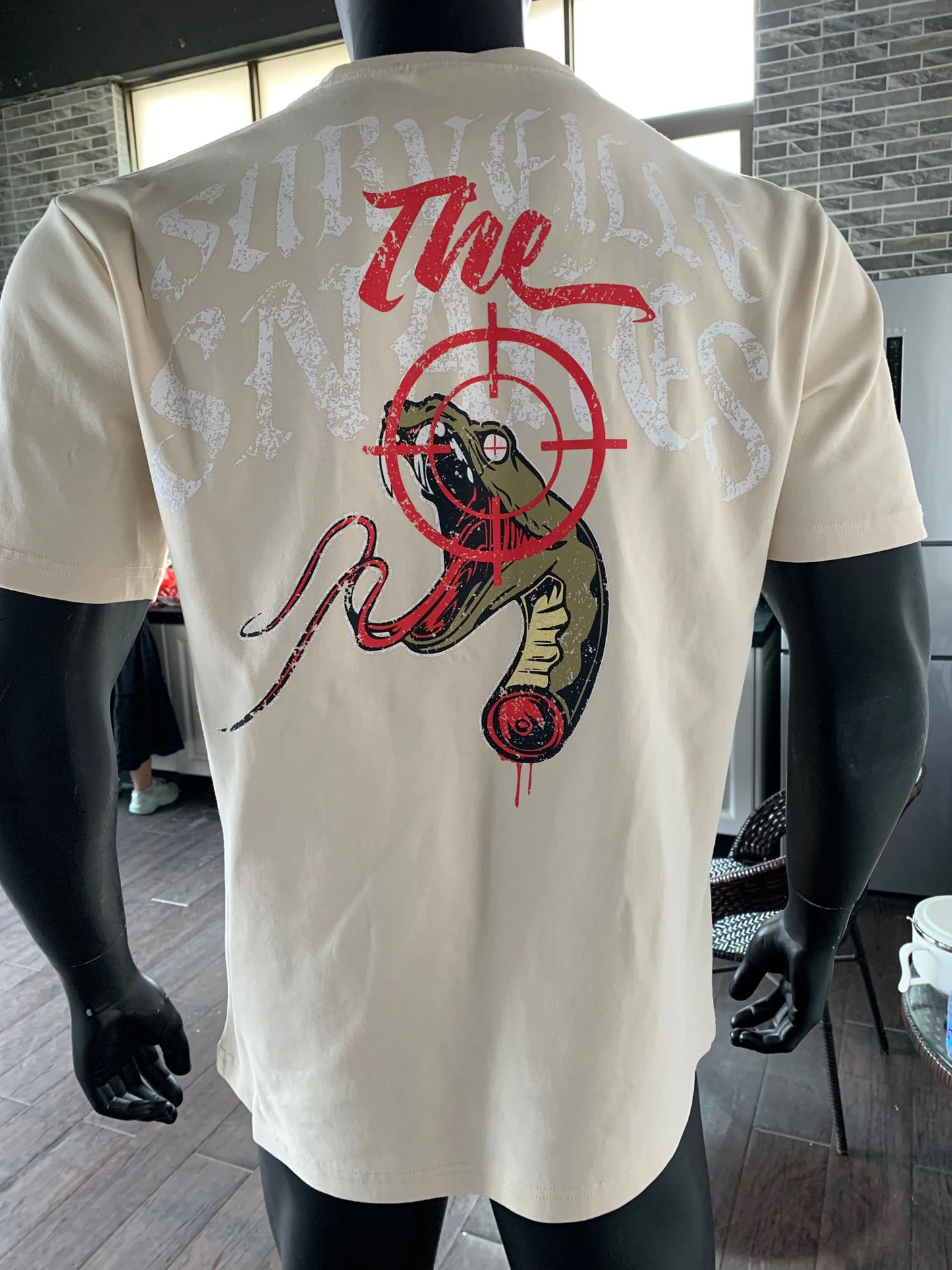 "Dead Eye" Tee (Beige/Red)
