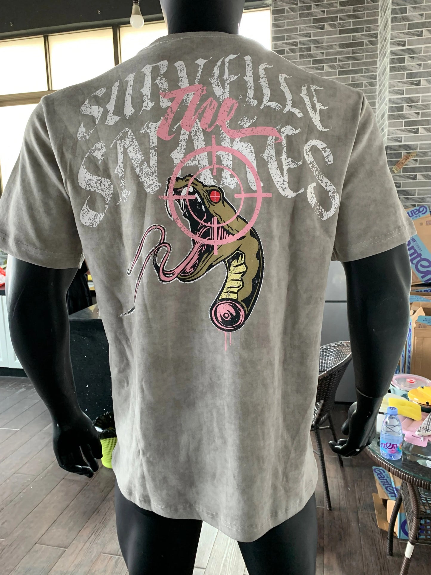 "Dead Eye" Tee (Grey/Pink)