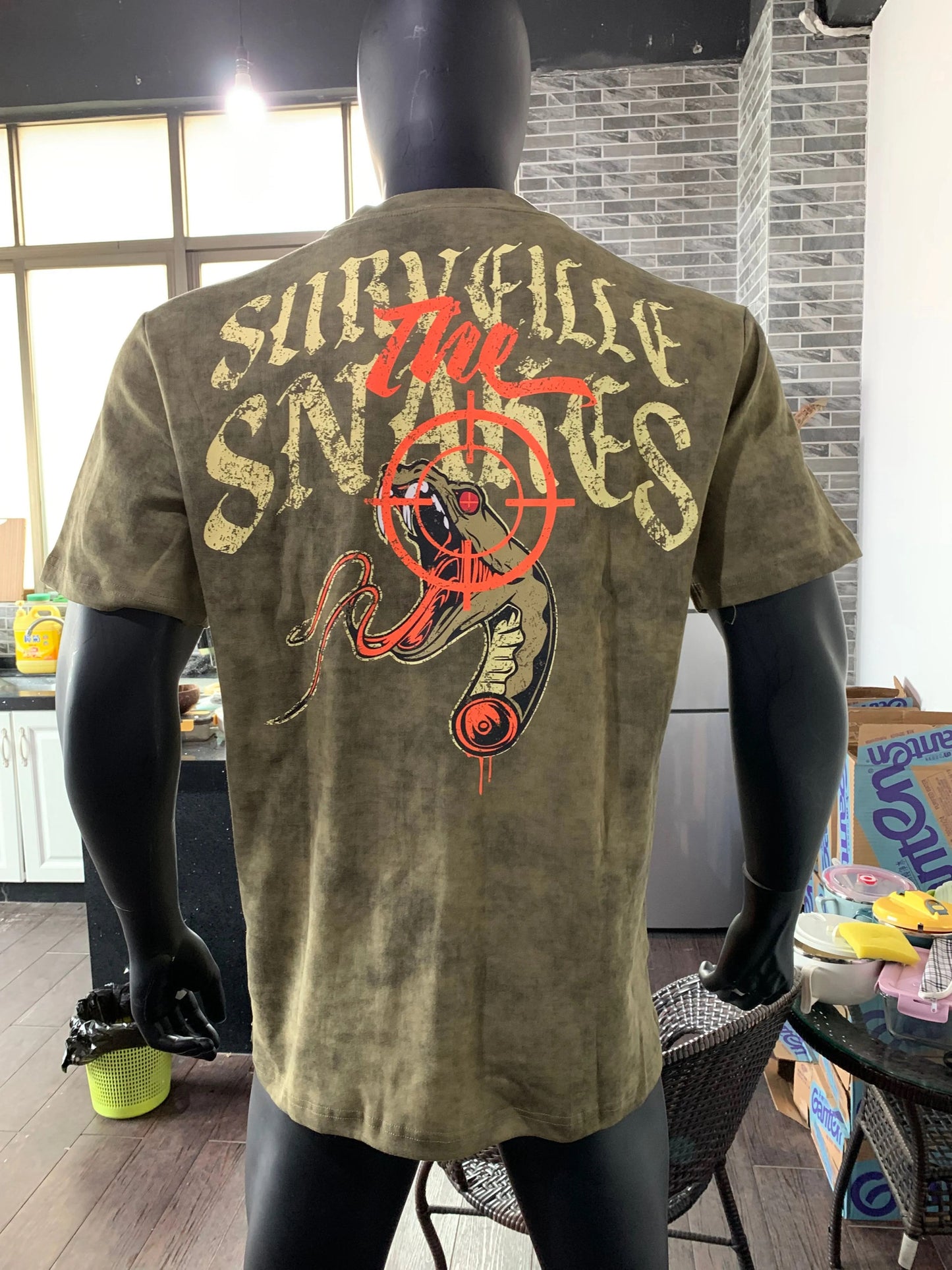 "Dead Eye" Tee (Olive Green/Orange)