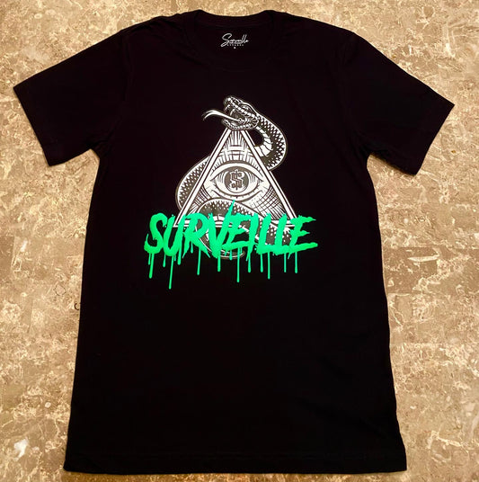 OG "SURVEILLE" Tee (Black/Slime)