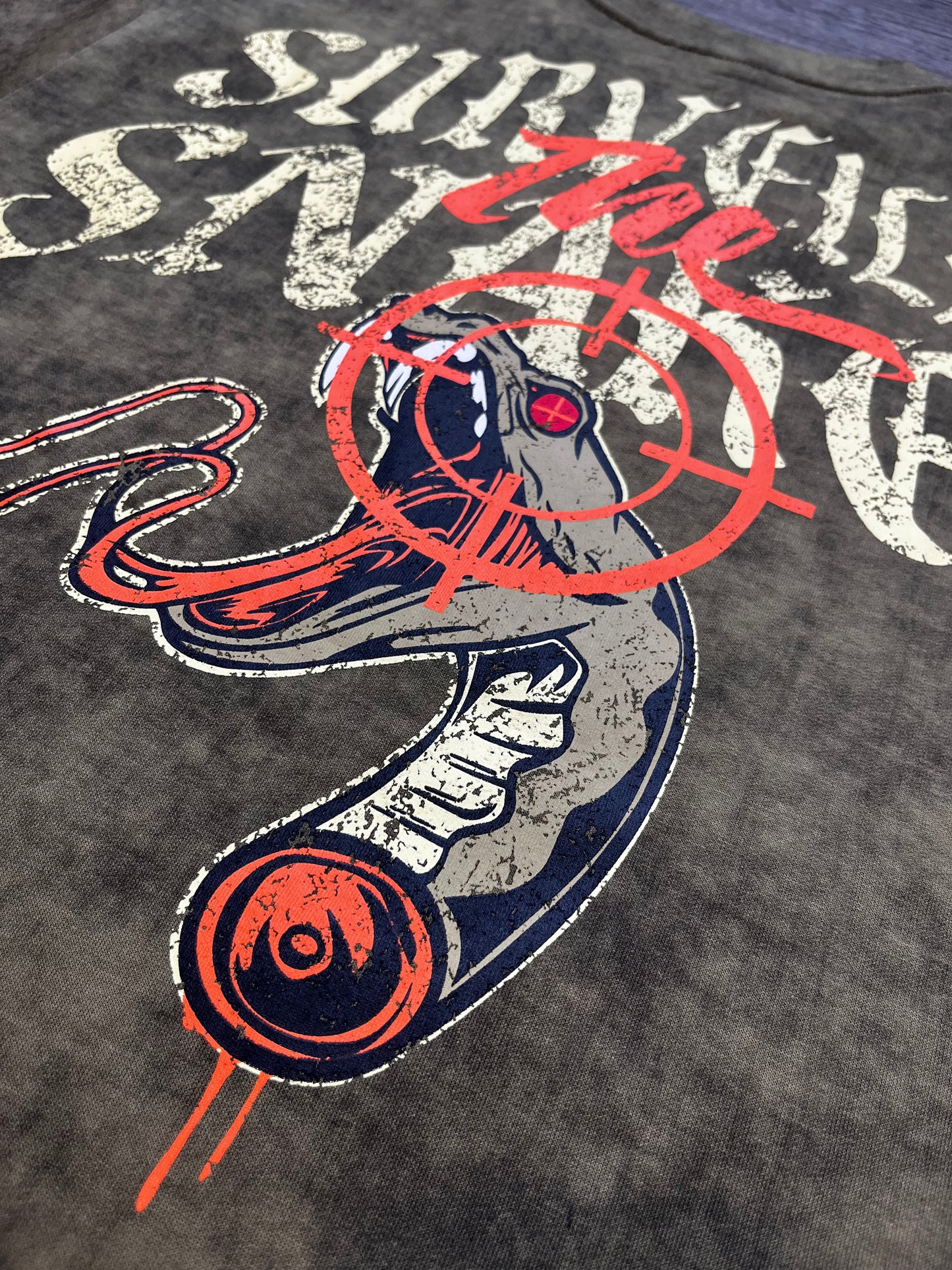 "Dead Eye" Tee (Olive Green/Orange)