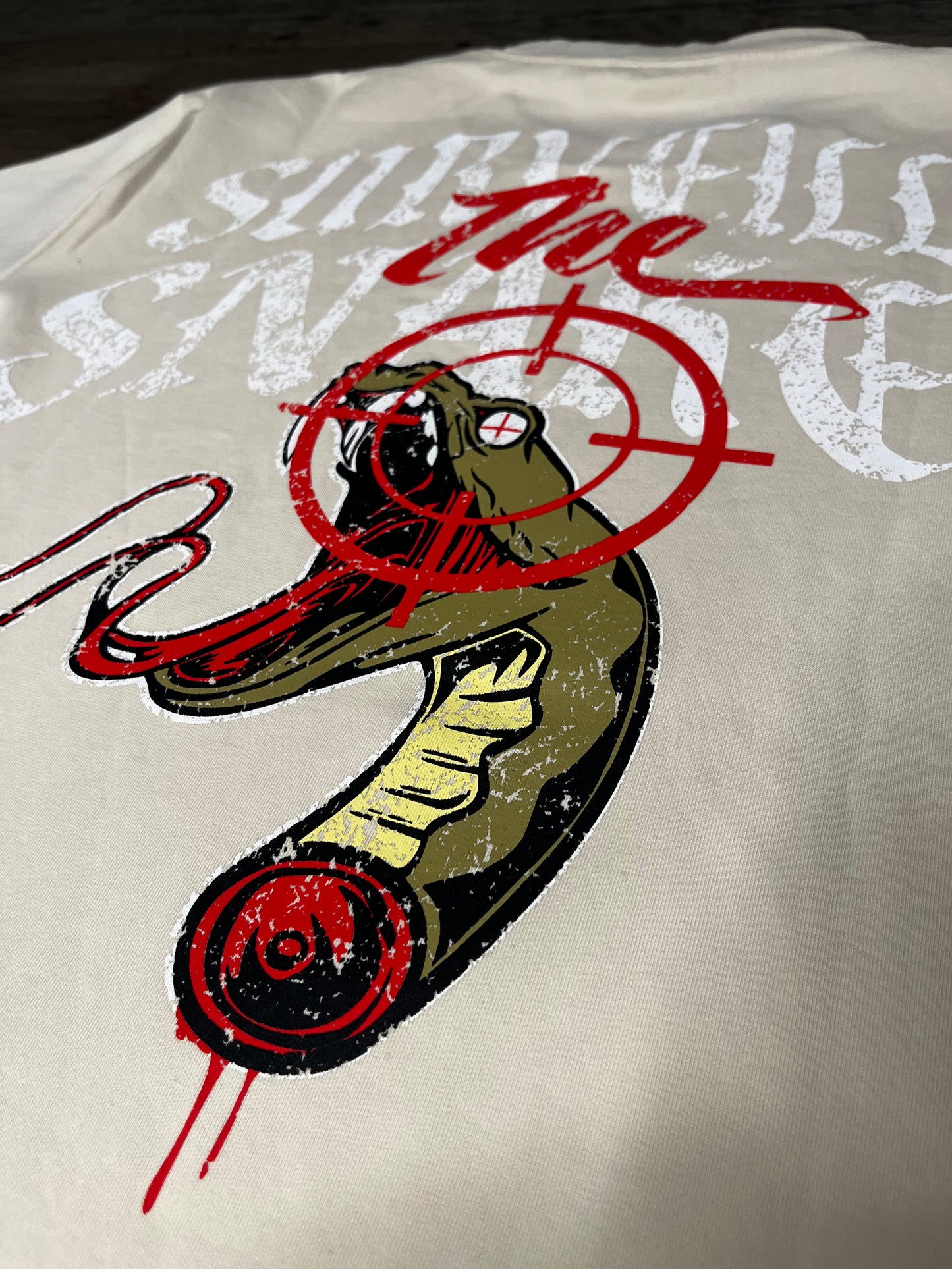 "Dead Eye" Tee (Beige/Red)