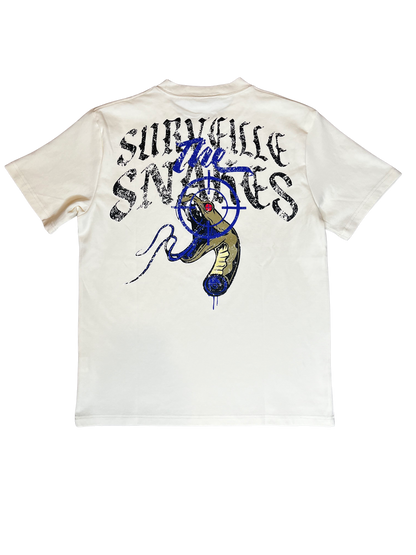 "Dead Eye" Tee (Cream/Blue)