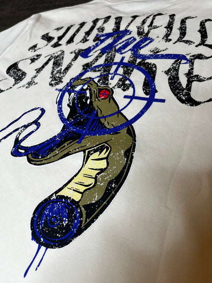 "Dead Eye" Tee (Cream/Blue)