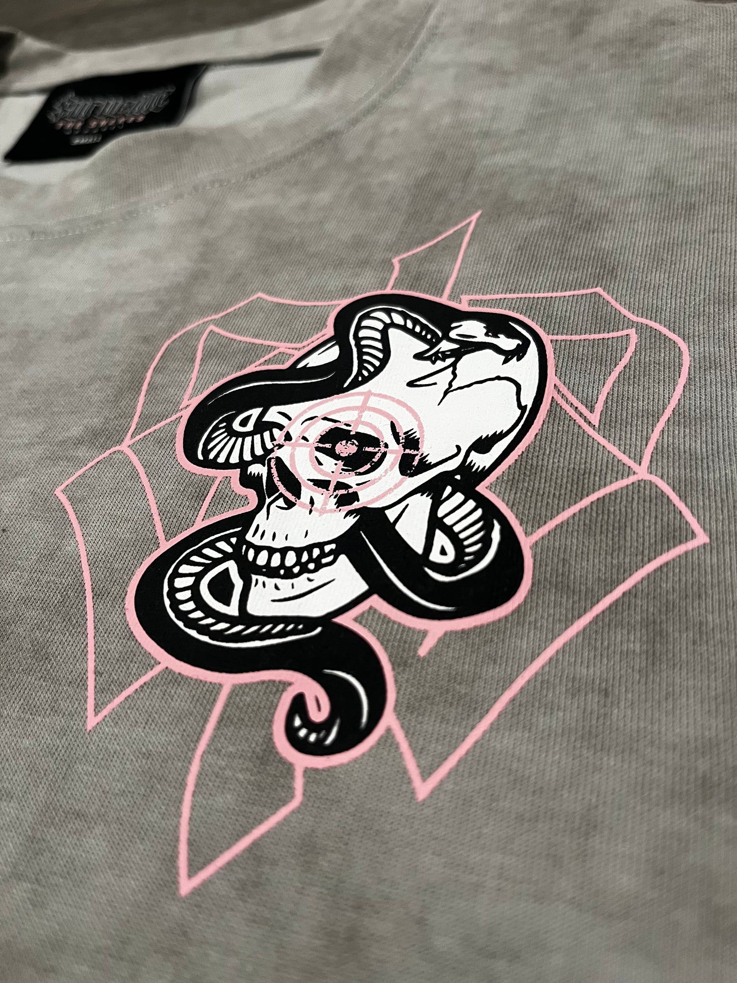 "Dead Eye" Tee (Grey/Pink)
