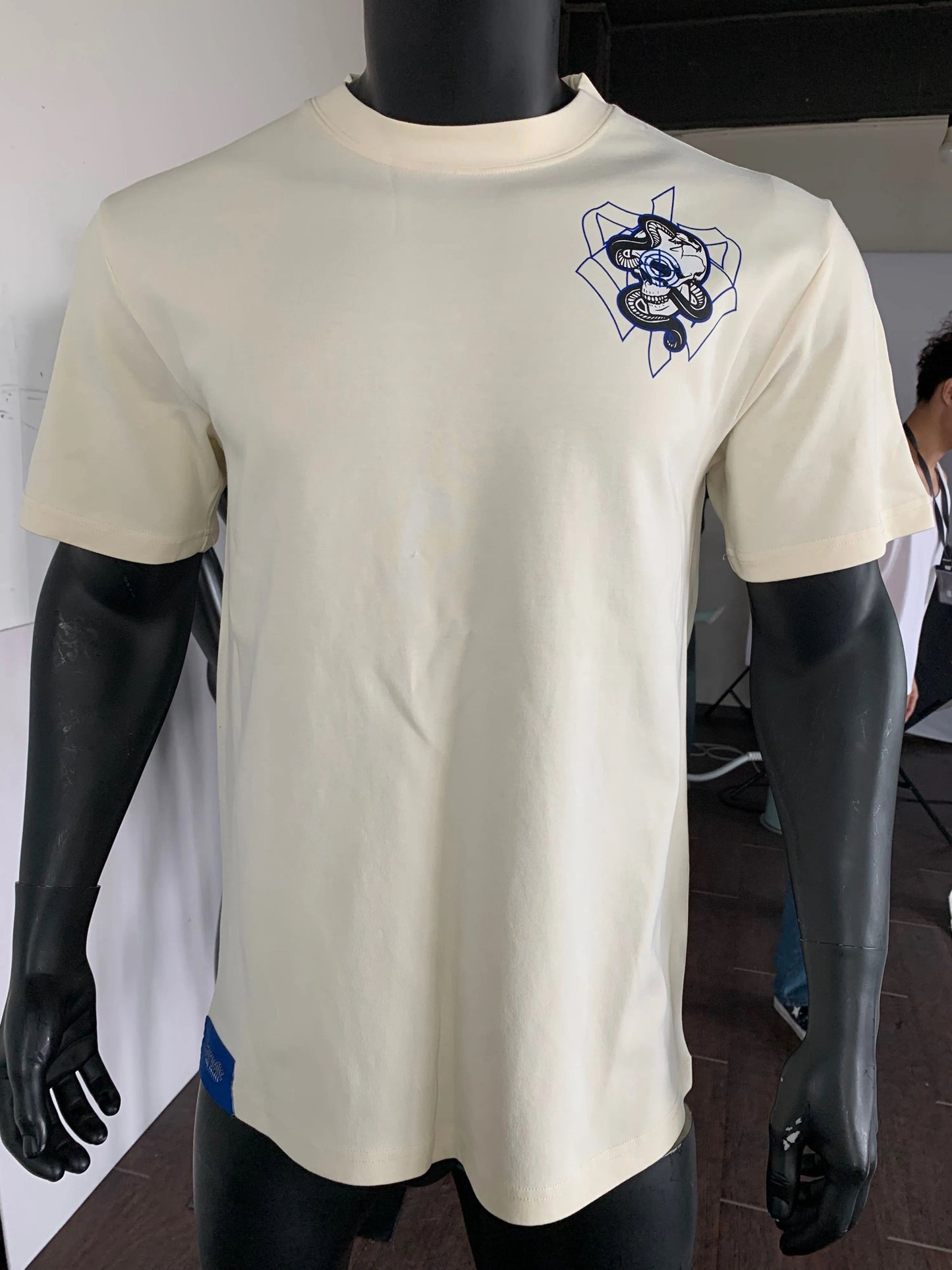 "Dead Eye" Tee (Cream/Blue)